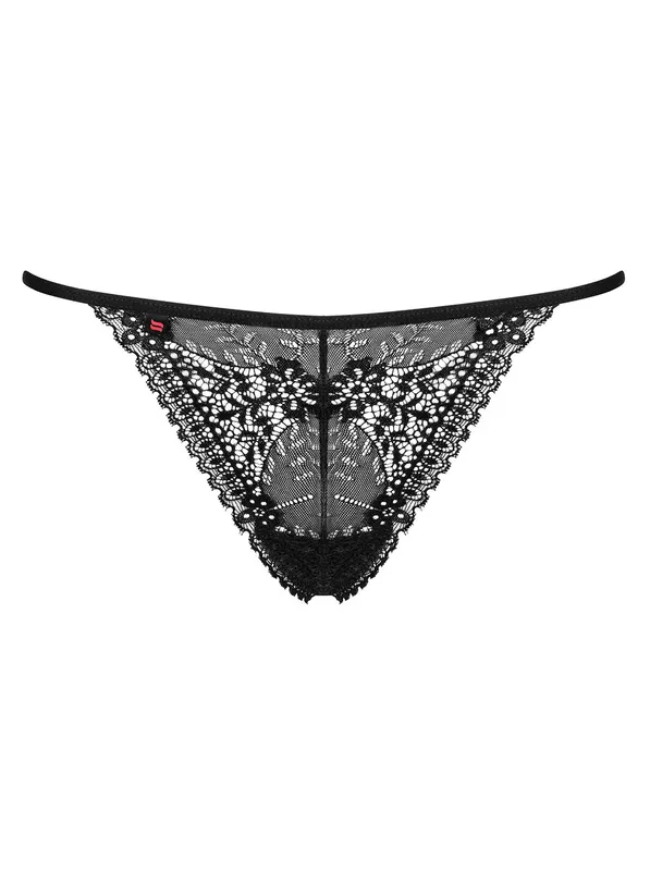 Obsessive Intensa Thong Black S/M Spetstrosa