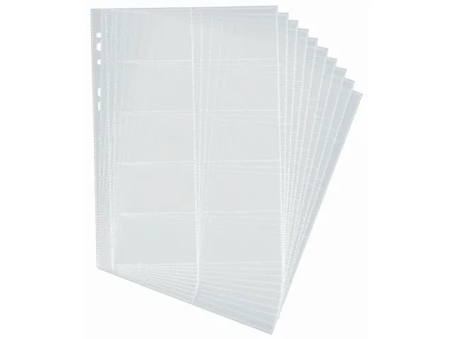 DURABLE VISIFIX - Visitkortsida - för 54 x 90 mm - kapacitet: 20 kort - transparent (paket om 10) - för P/N: 2384-11, 2388-07, 2388-21, 2388-58, 2409-01