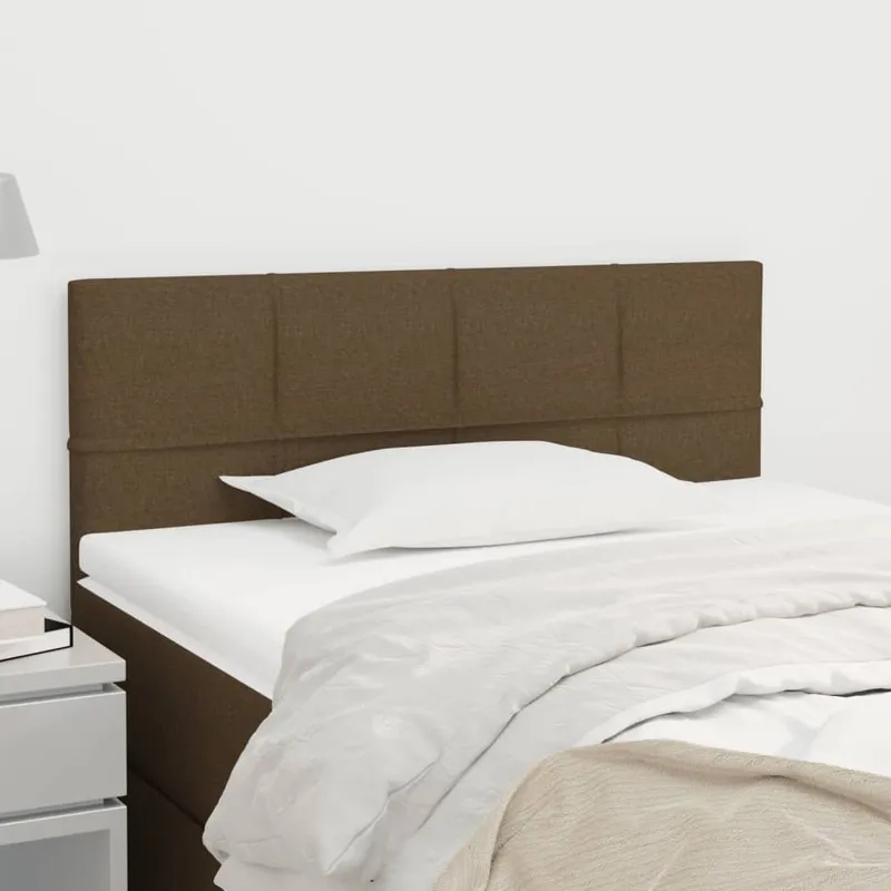 vidaXL Sänggavel mörkbrun 80x5x78/88 cm tyg (#8517)