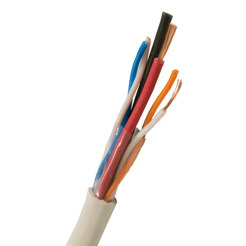 Nexans FLQQBR Larmkabel 7.5 mm ytterdiameter, vit 1 m, kapad