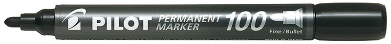 Pilot Permanent Marker 100 Märkpenna rund spets, 20-pack Svart