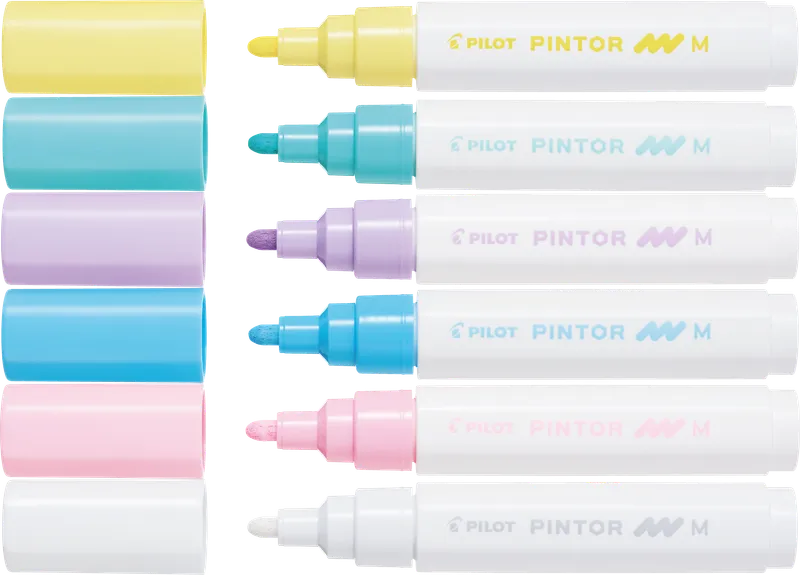 Märkpenna Pintor Pastell Mix 6-p, Pilot