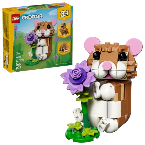 Söt hamster med blomma LEGO Creator (31376)