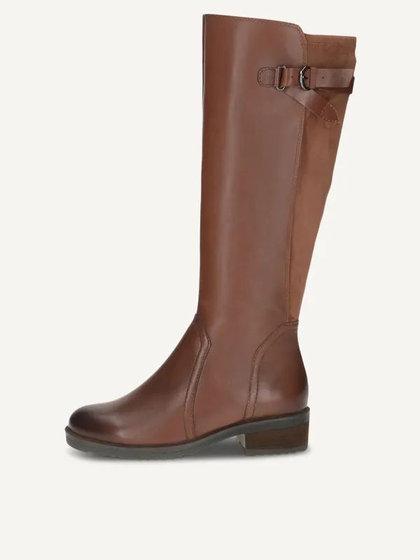 CAPRICE Boots, brown, made of Leather and synthetic with Block heel, Size 38