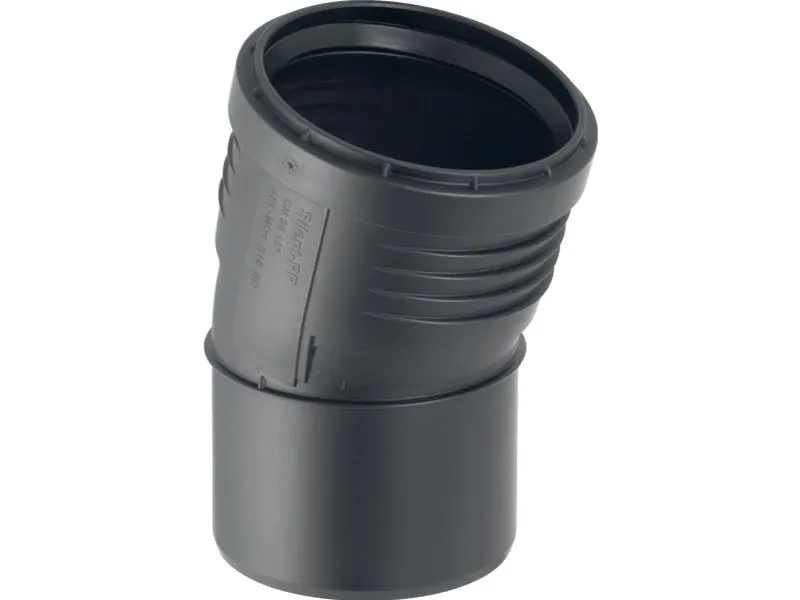 Geberit silent bend 15 ° 110mm mf black pp