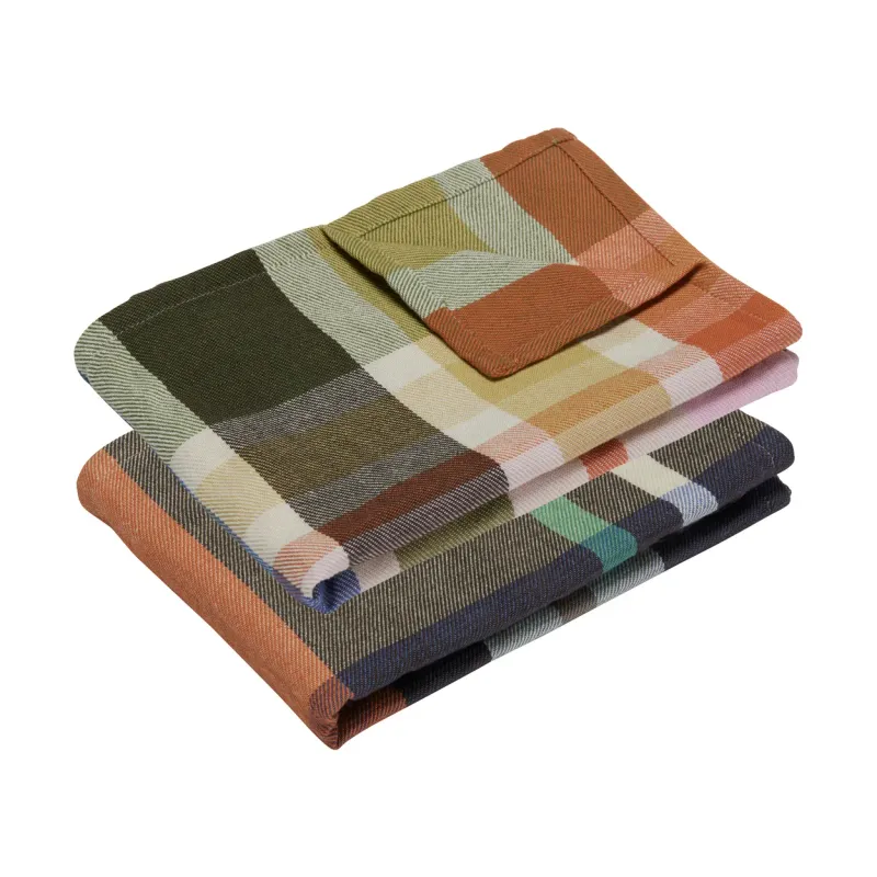 Hübsch Playful kökshandduk 2-pack Multicolour