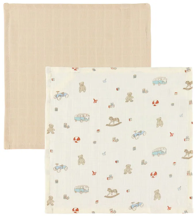 Cam Cam Tvättlappar - Muslin - 4-pack - Vintage Leksaker