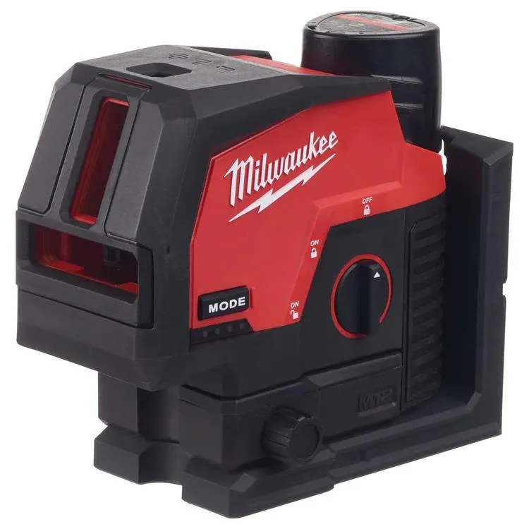 Milwaukee M12 CLLP-301C Kombilaser grön, med batteri och laddare
