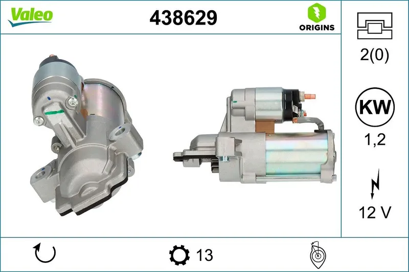 Startmotor VALEO 438629