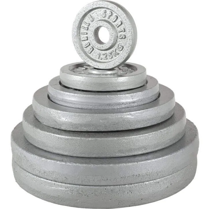 Viktskivor IRON Silver 31mm 0,5kg-30kg – 5kg
