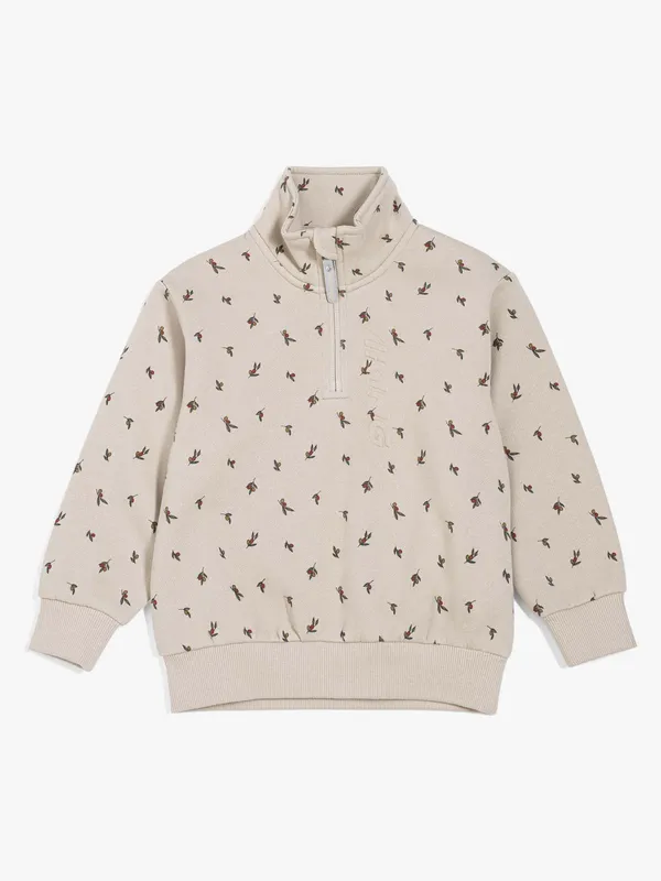 Viking X Kenza Sweatshirt Med Zip, Cement, 92
