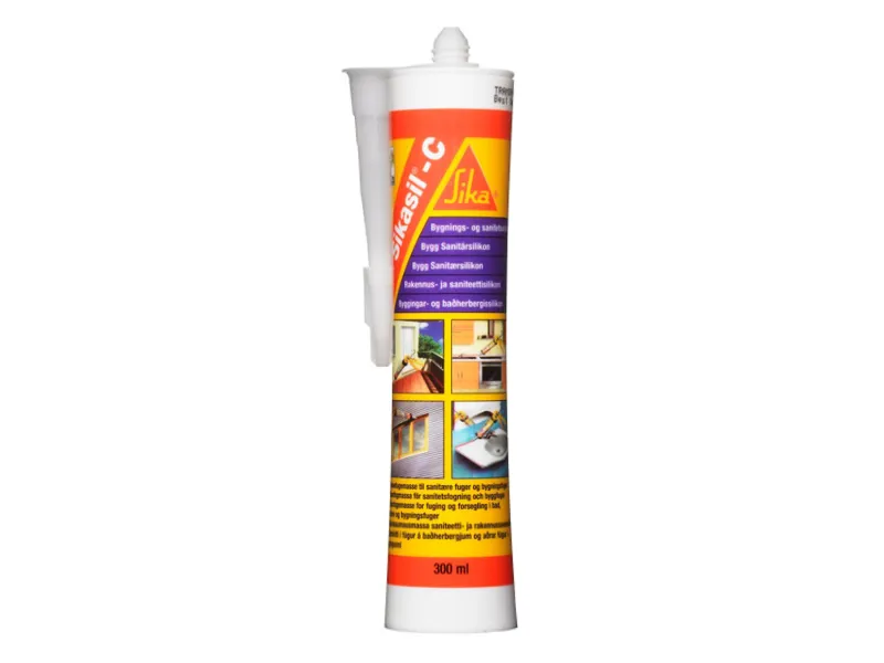 SIKASIL-C VIT 300ML BYGGSILIKON (12) | Beijerbygg Byggmaterial