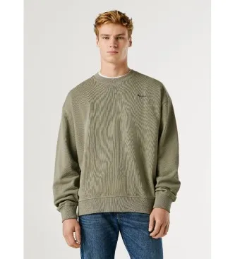 Pepe Jeans för män. PM5800154 Sweatshirt Geo Small Logo grön (L), Casual, Bomull