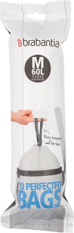 Brabantia PerfectFit avfallspåsar M 60 liter, 10-pack