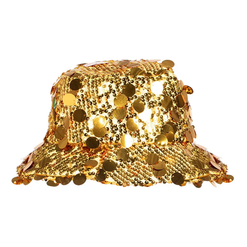 Bucket Hat Paljetter Guld – One size