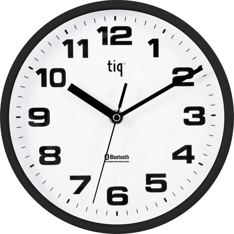 Väggklocka Bluetooth Ø230 mm svart