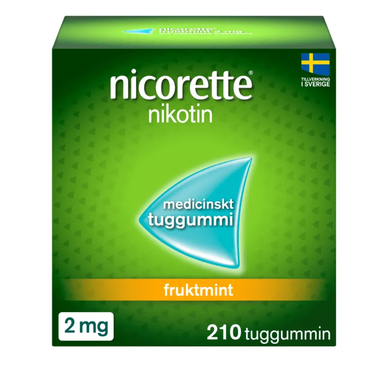 Nicorette Fruktmint, medicinskt tuggummi 2 mg 210 st