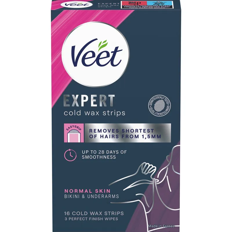 Veet Expert Vaxremsor Bikini & Armhåla För Normal Hud 16-pack