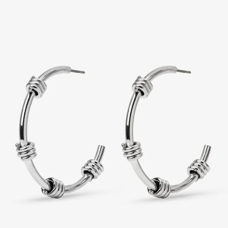 Edge Barbed Wire Bangle Örhängen (#9026)