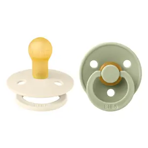 BIBS Colour Nappar - Stl. 1 - 2-pack - Rund - Ivory/Sage
