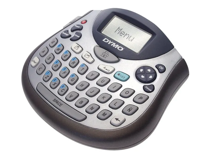 DYMO LetraTag LT-100T – Etikettskrivare – svartvit – direkt termisk – Rulle (1,2 cm) – kniv – enradig utskrift, tvåradig utskrift, realtidsklocka