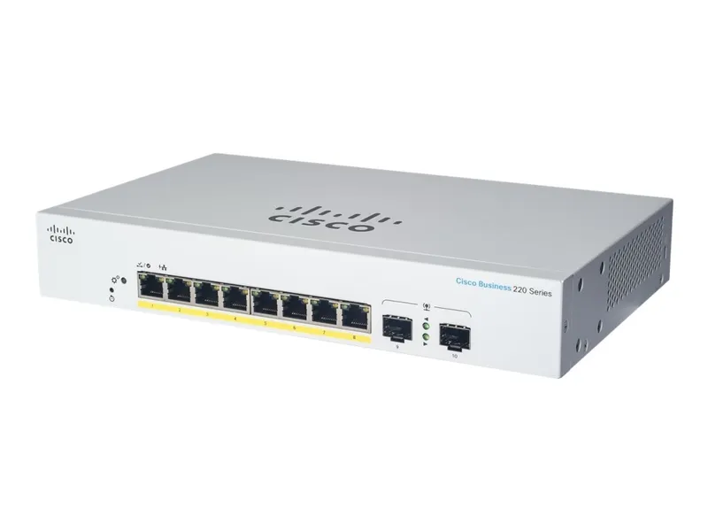 Cisco Cbs220 8g 2sfp Poe 67w Smart Switch