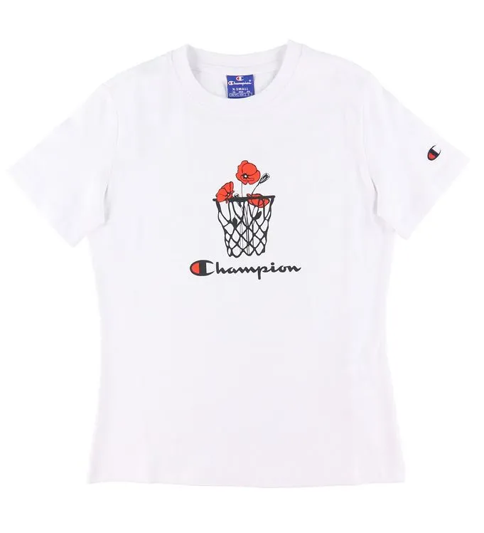Champion Fashion T-shirt – Vit m. Tryck (#2896)