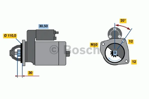Startmotor BOSCH 0 986 017 490