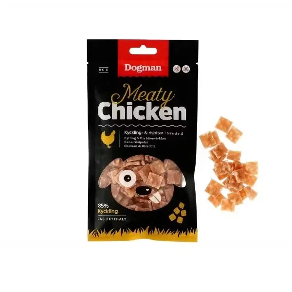 Dogman Meaty Kyckling & Ris Bitar Hundgodis 80g