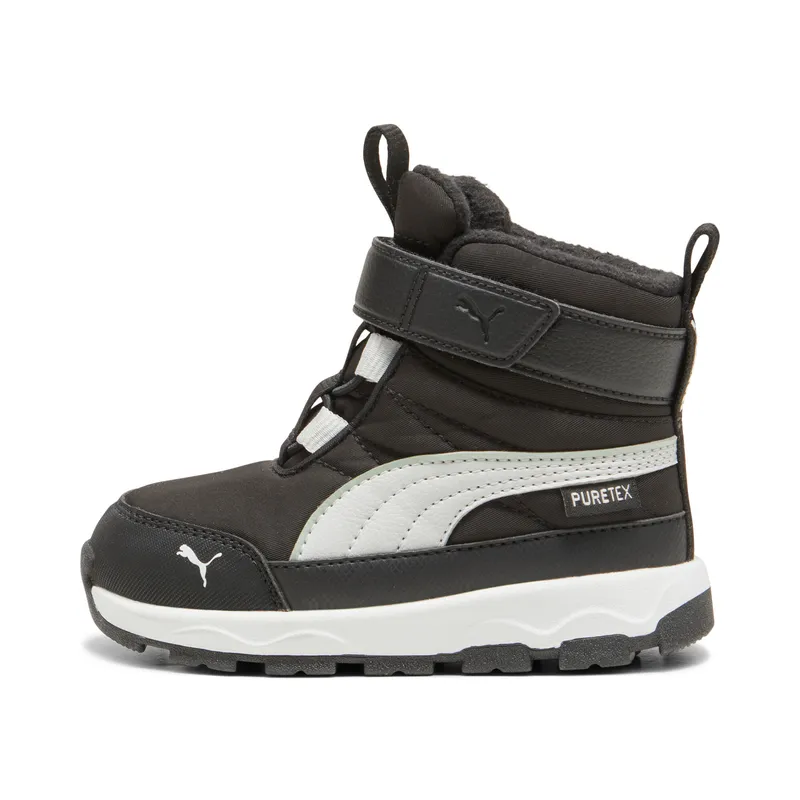 Puma Evolve Puretex AC Inf Vinterkängor, Black/Ash Grey/White, 24