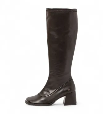 Art för kvinnor. 117081101003_001 Elder Boots svart (40), Hud, 8 till 10 cm, Zip, Casual