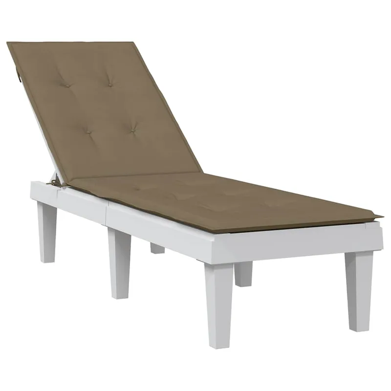 vidaXL Solsängsdyna melerad taupe (75+105) x 50 x 4 cm tyg