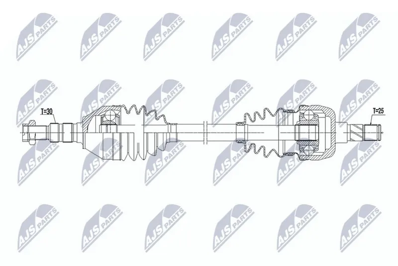 Drivaxel NTY NPW-PL-186