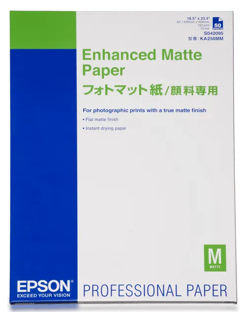 Epson Papper Enhanced Matt A2 50-ark 192g