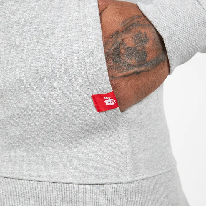 Leon Zipped Hoodie, grey, large