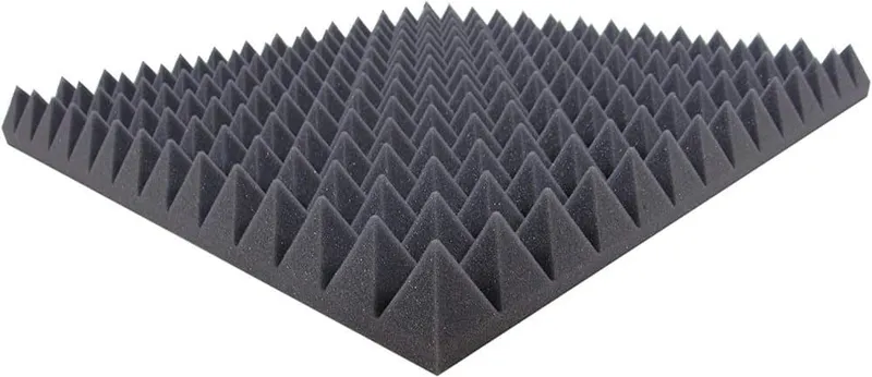 10 Akustiska paneler – pyramidformade i akustiskt skum – ljudabsorberande paneler för en effektiv ljudisolering, ca. 49 cm x 49 cm x 5 cm (10 items)