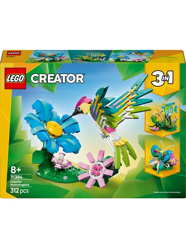 LEGO Creator 31384 byggsats 312 st., Wild Animals: färgglad kolibri