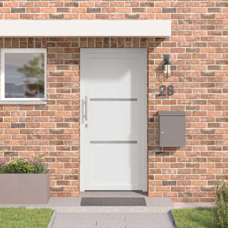 vidaXL Framdörr 108 x 208 cm PVC Vit (#7075)