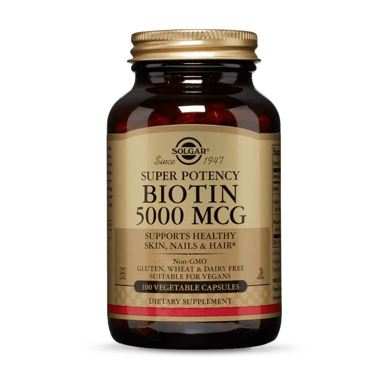 Solgar - Biotin, 5000 mcg, 100 kapslar