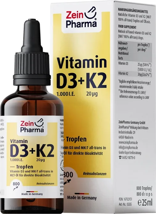Zein Pharma - Vitamin D3 + K2, 25 ml
