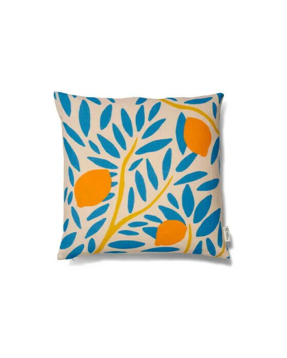 Classic Collection Sunny citrus kuddfodral 50×50 cm Blå