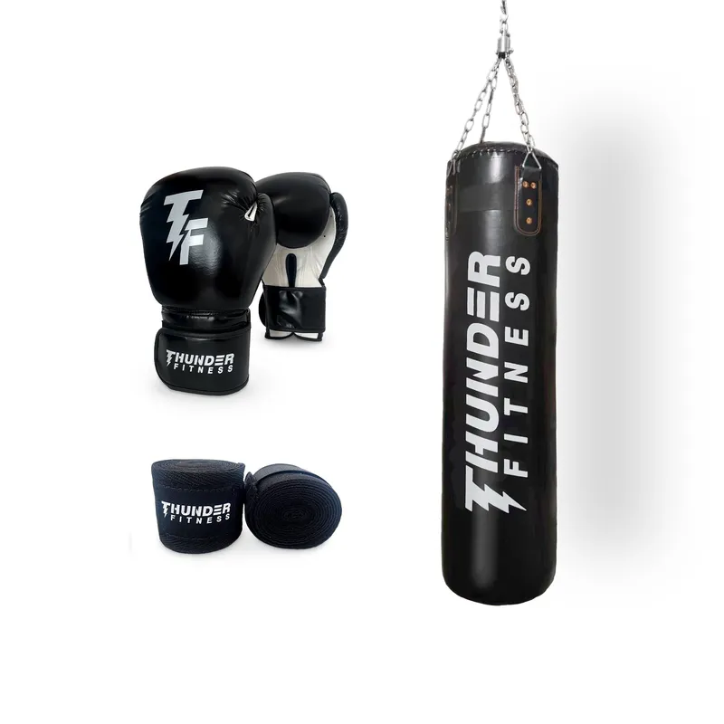 Boxningssäck 25 kg & Boxhandskar & Boxlindor Set (#0793)