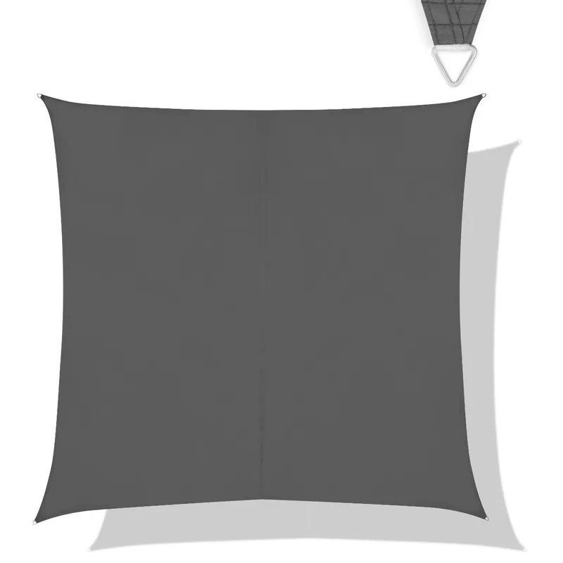 Solsegel kvadrat - Premium - 360x360cm | Grå
