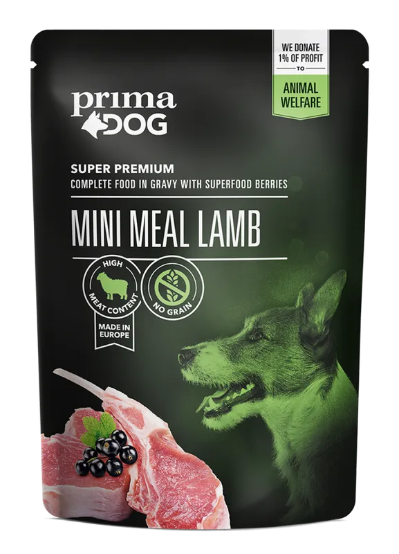 PrimaDog Mini Meal 85 g, olika smaker