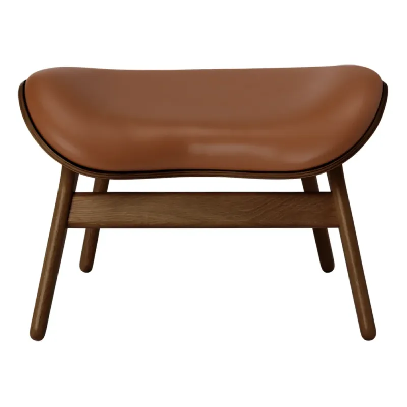 Umage, A Conversation Piece Ottoman Fotpall Dark Oak/Umage Leather Cognac