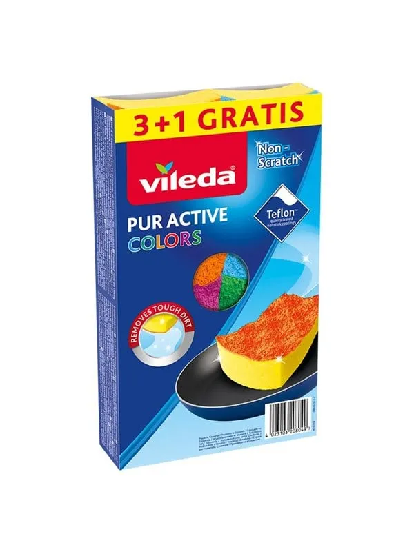 Vileda Pur Active Colors dishwasher 4 pcs.