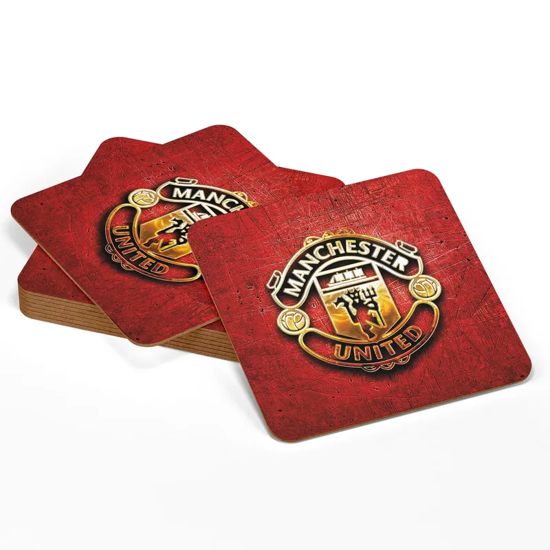 4-Pack – Glasunderlägg Manchester United – Underlägg till Glas