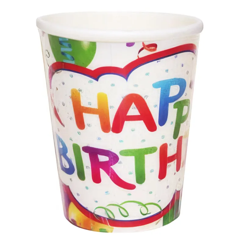 Pappersmuggar Happy Birthday - 6-pack