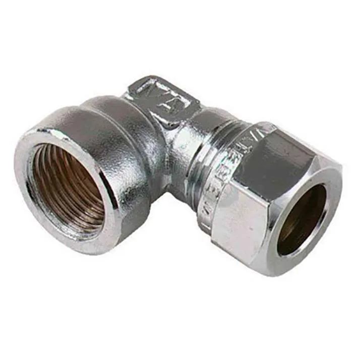 Vatette FG036043420 Vinkelkoppling 90°, förkromad, inv gänga, 12 mm x G10