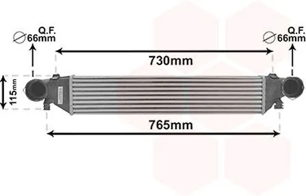 Intercooler VAN WEZEL 30004380
